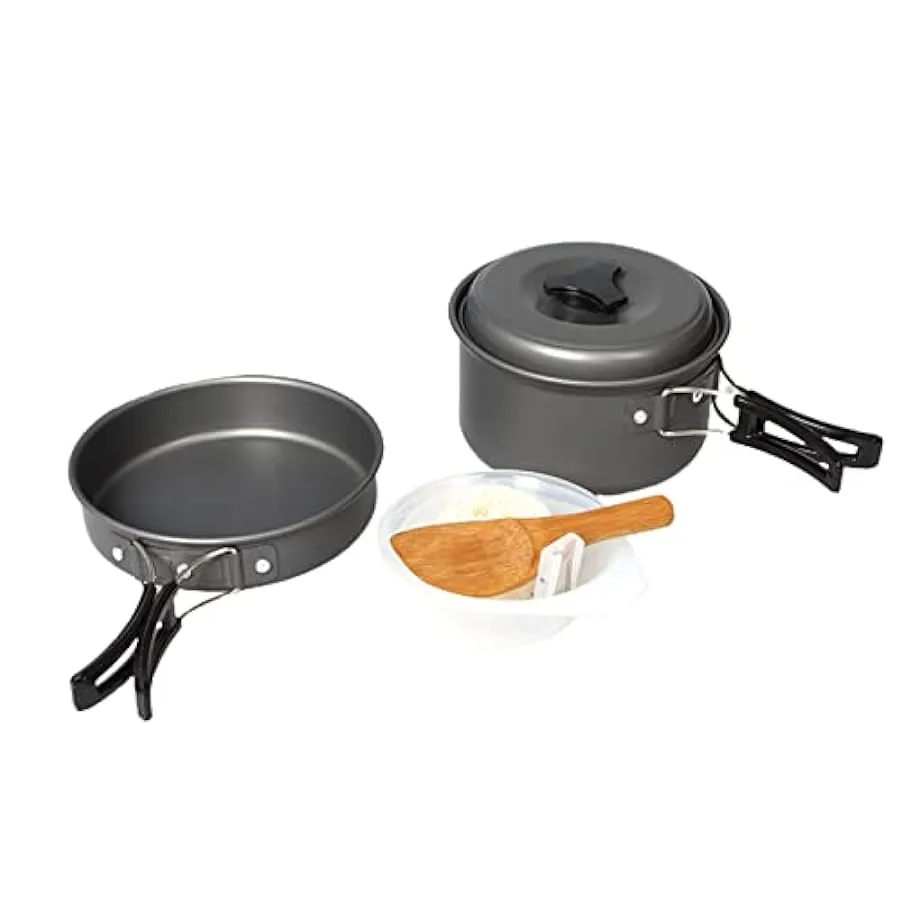 BANAN Set Utensili per pentole da Campeggio Ultraleggero Pentola Portatile Ciotola per Padella Escursionismo all’aperto Set da C