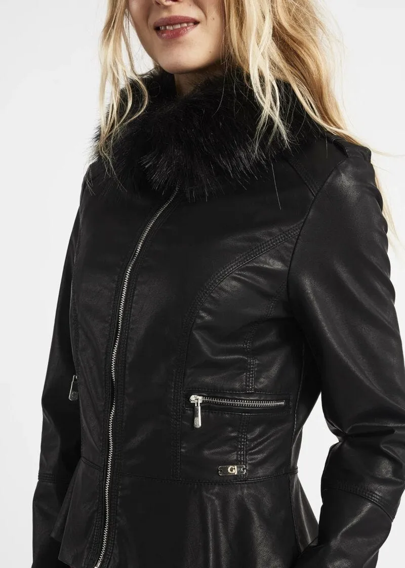 Biker jacket con peplo