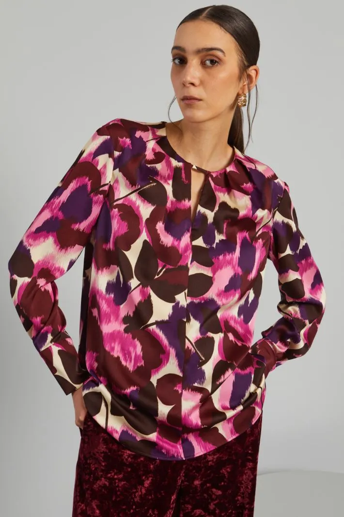 Blusa in raso seersucker