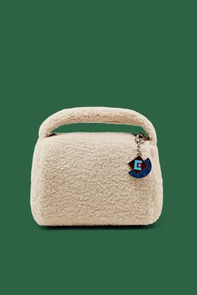 Borsa piccola in pelliccia teddy