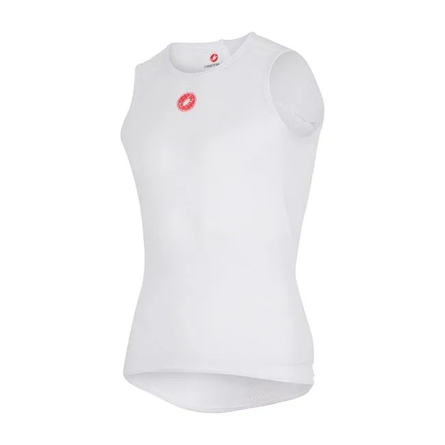 Castelli Maglia Pro Issue Sleeveless Uomo Bianco