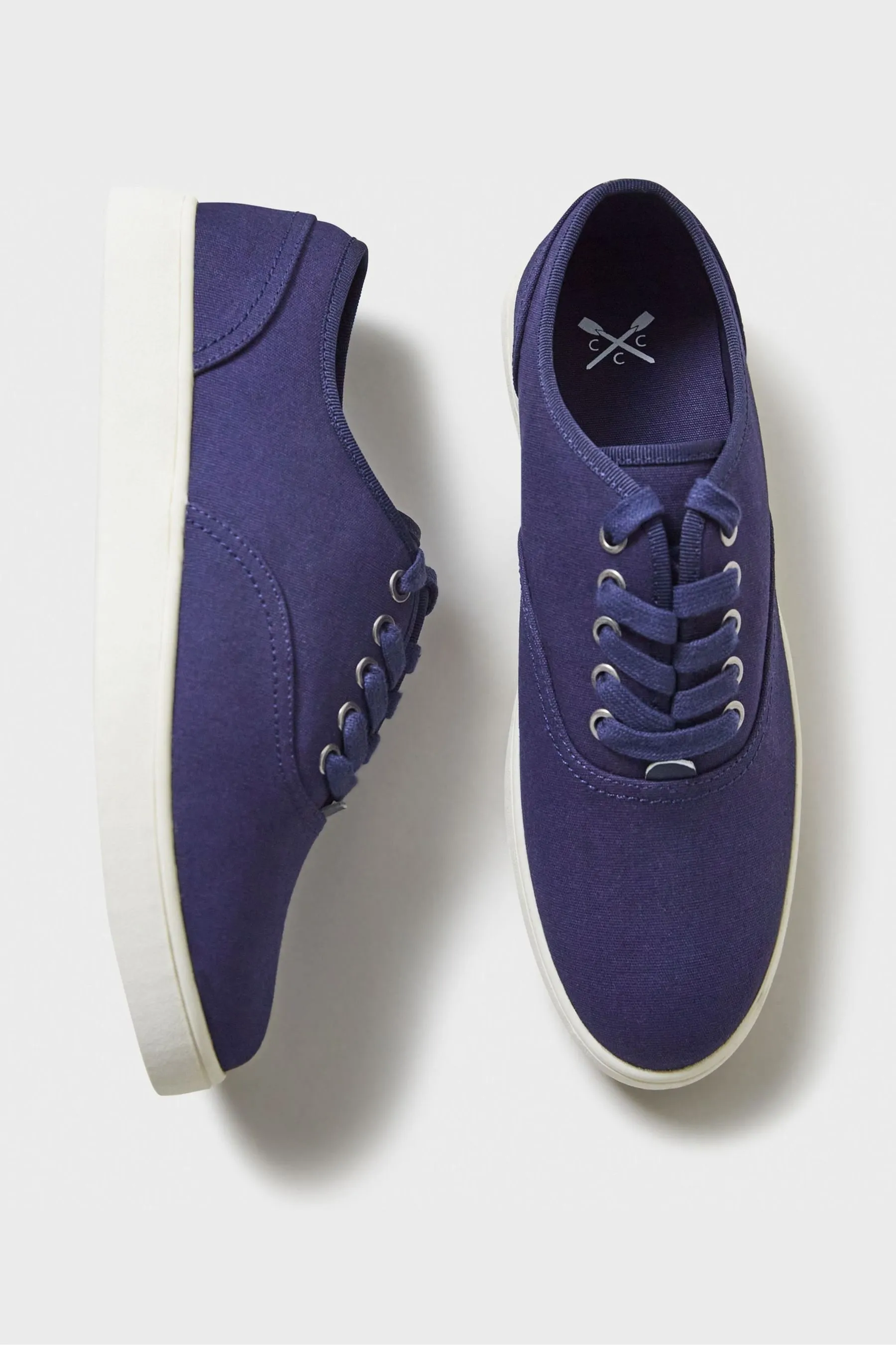 Crew Clothing - Scarpe da ginnastica con Oxford di tela