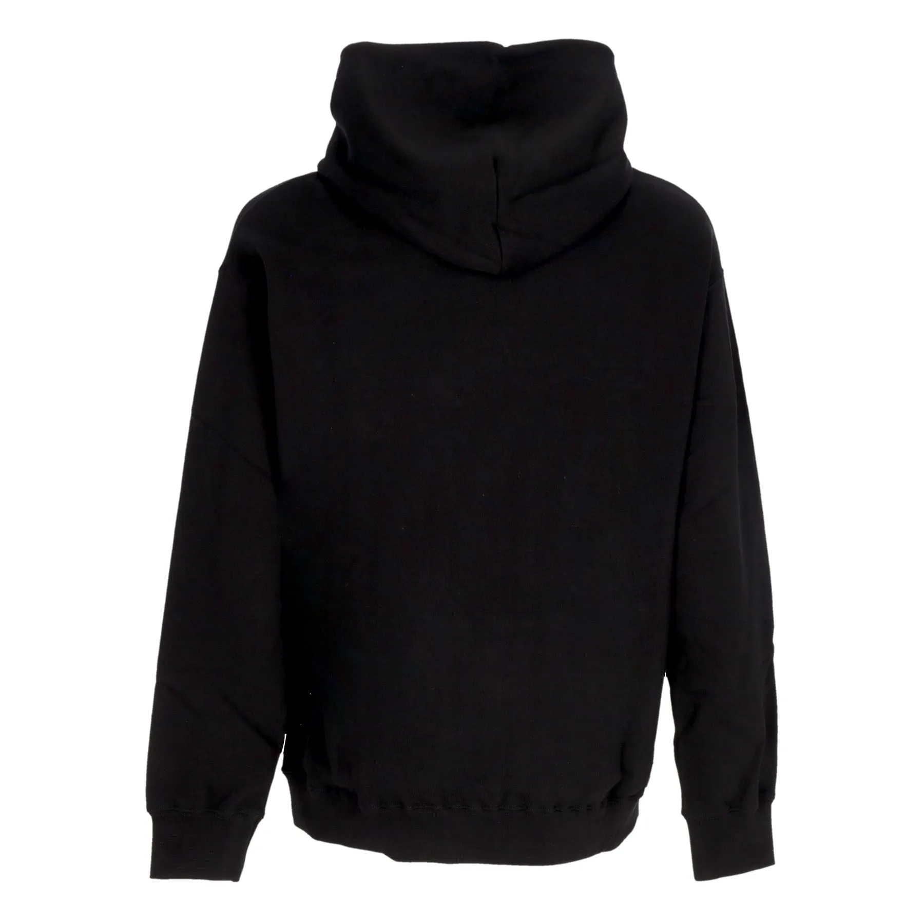 Felpa Leggera Cappuccio Uomo Logo Baseball Hoodie Black