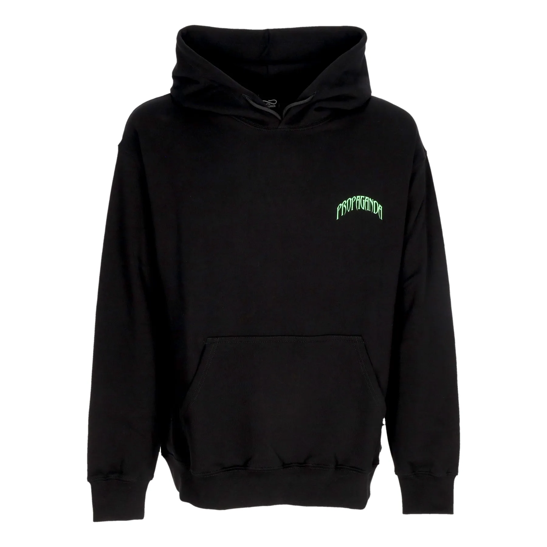 Felpa Leggera Cappuccio Uomo Triangle Panther Hoodie Black