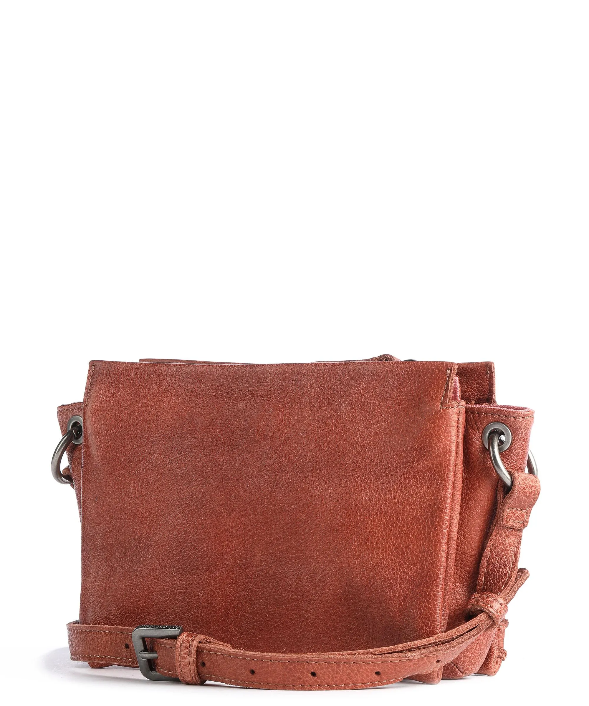  FredsBruder Bestseller Collection Riffel Sky Crossbody Borsa a tracolla pelle di vacchetta grana ramato  