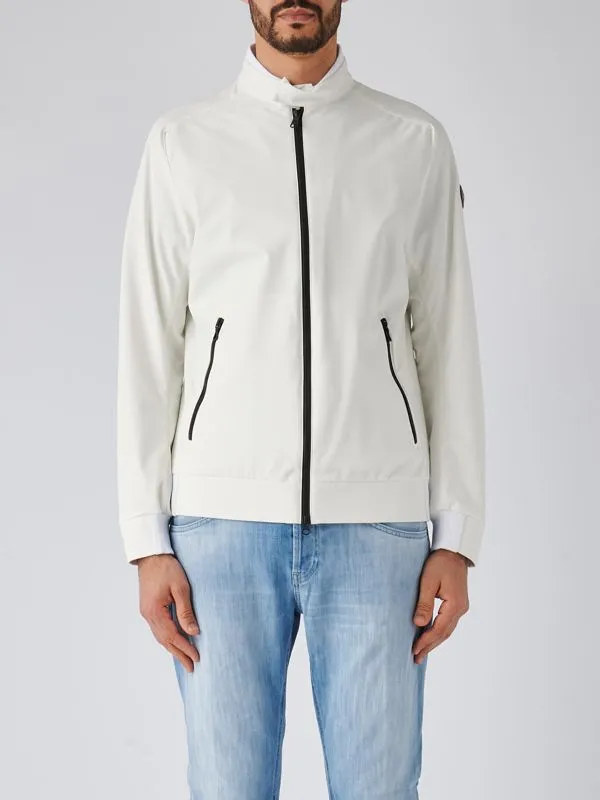 Giacca uomo Colmar in tessuto softshell biker Bianco