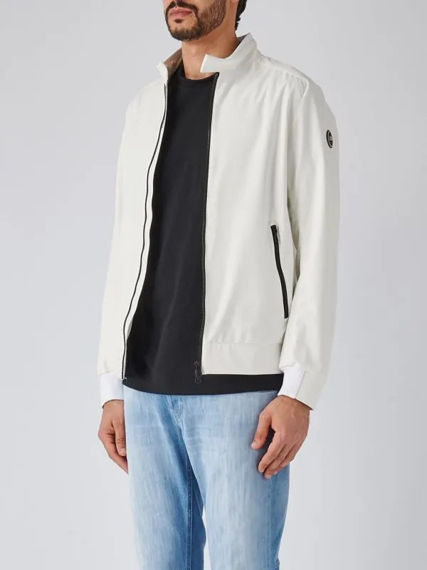 Giacca uomo Colmar in tessuto softshell biker Bianco