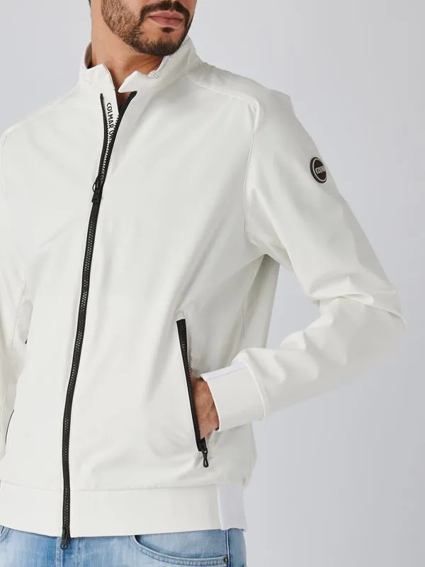 Giacca uomo Colmar in tessuto softshell biker Bianco