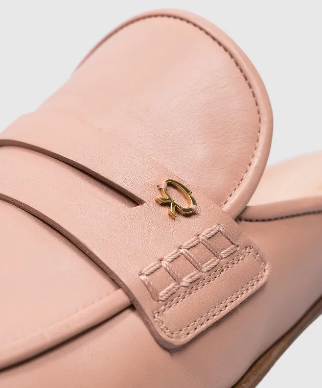 Gianvito Rossi Sabot Florio in pelle rosa G9188051CUO