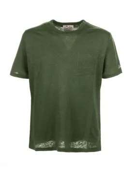 Green men's crew-neck t-shirt