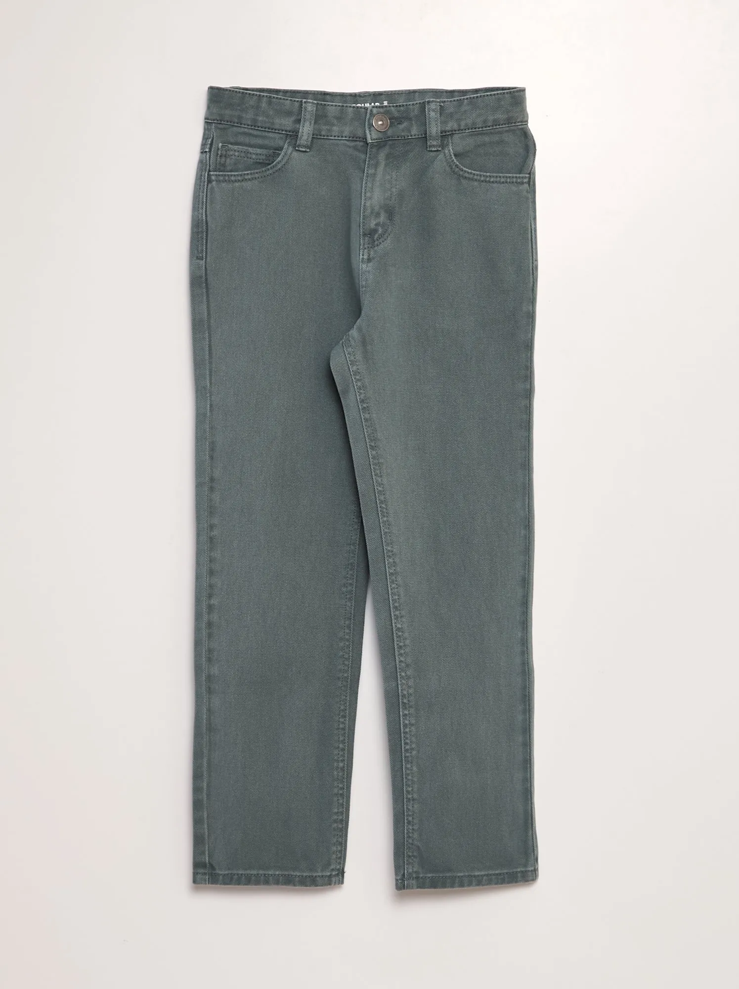 Jeans dritti tinta unita - VERDE