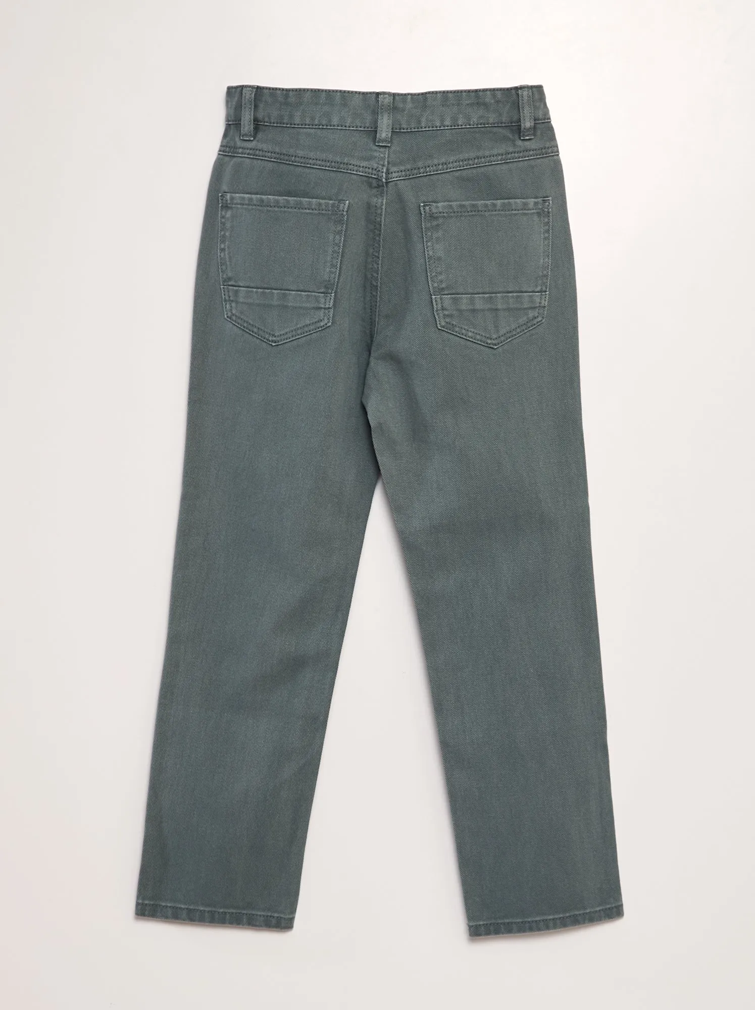 Jeans dritti tinta unita - VERDE