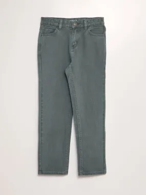 Jeans dritti tinta unita - VERDE