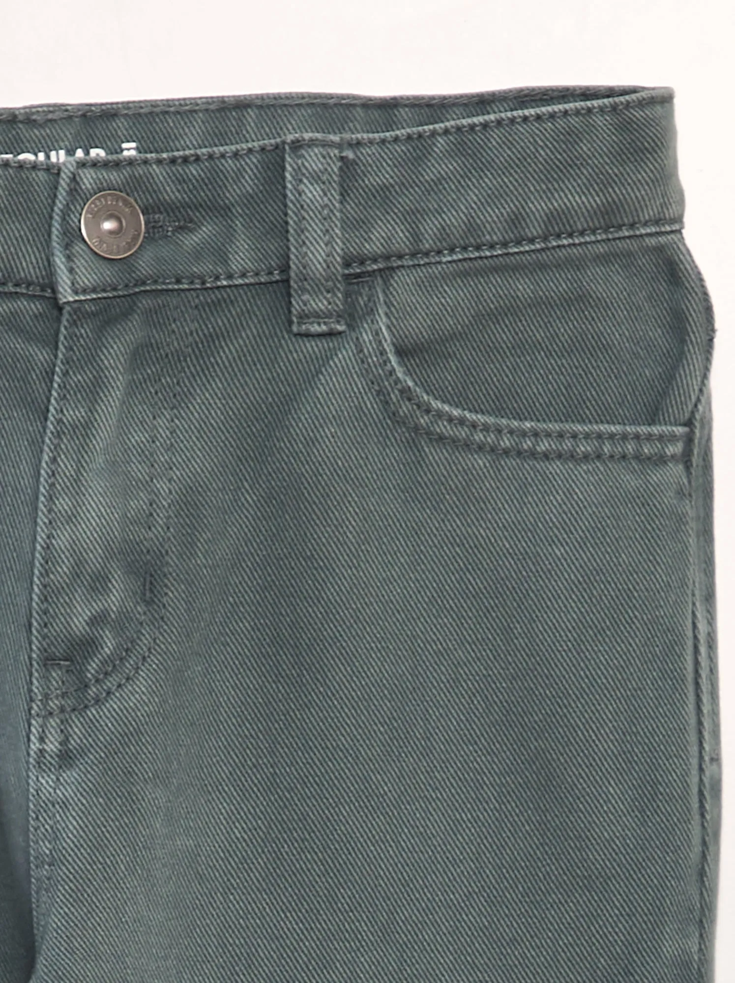 Jeans dritti tinta unita - VERDE