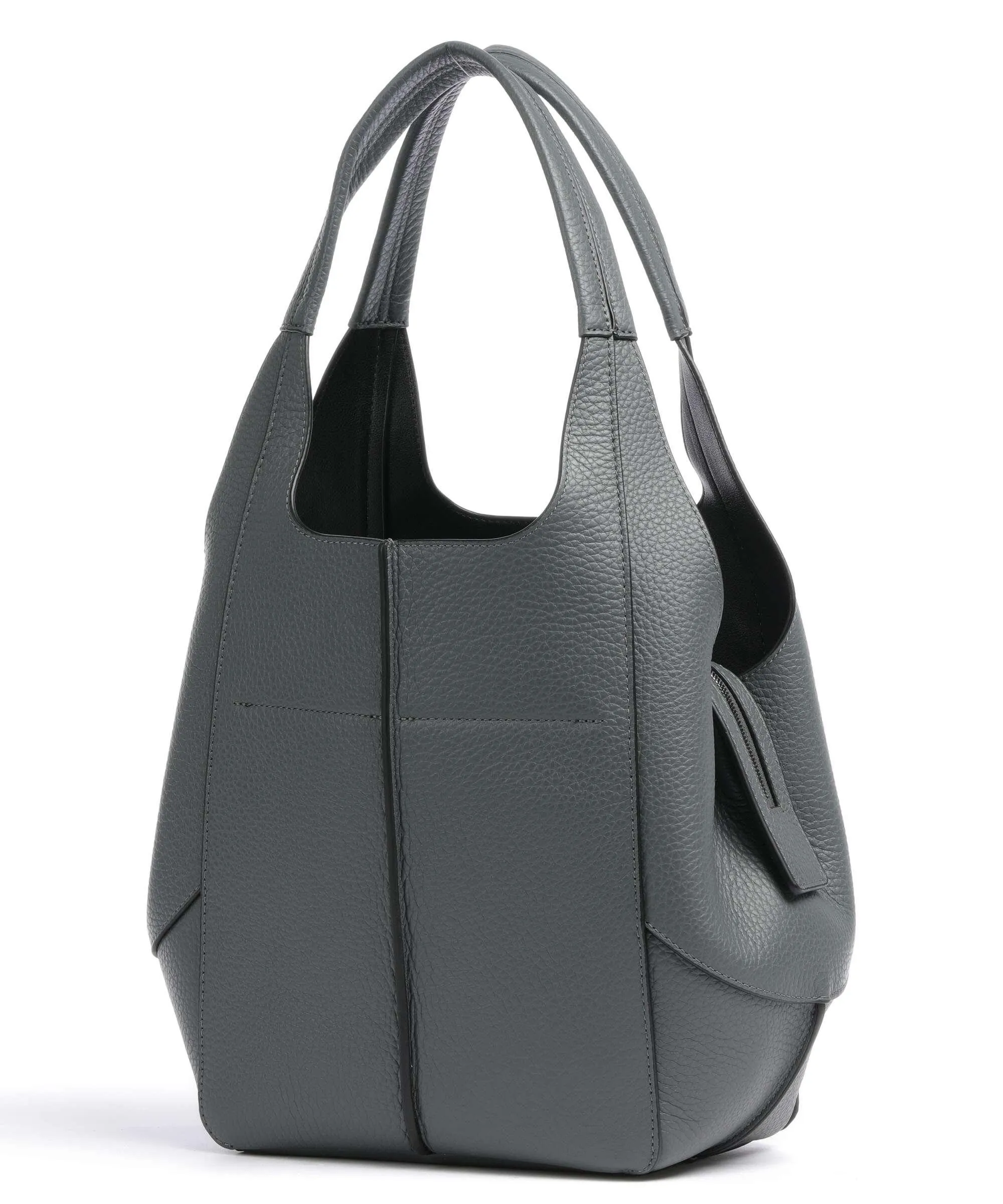  Liebeskind Lilly Heavy Pebble M Borsa hobo pelle granulata grigio scuro  