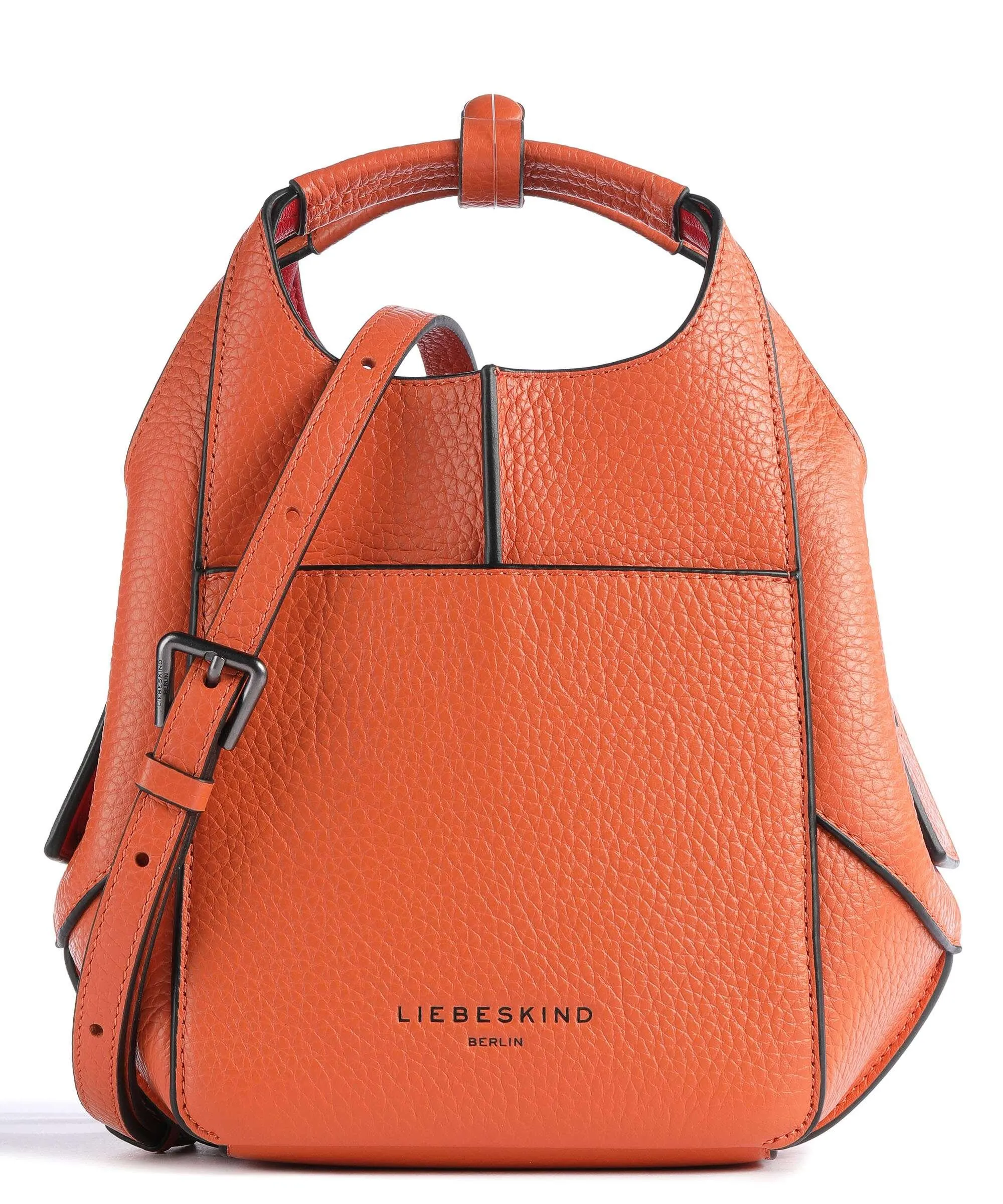  Liebeskind Lilly Heavy Pebble S Borsa a tracolla pelle a grana fine arancio  