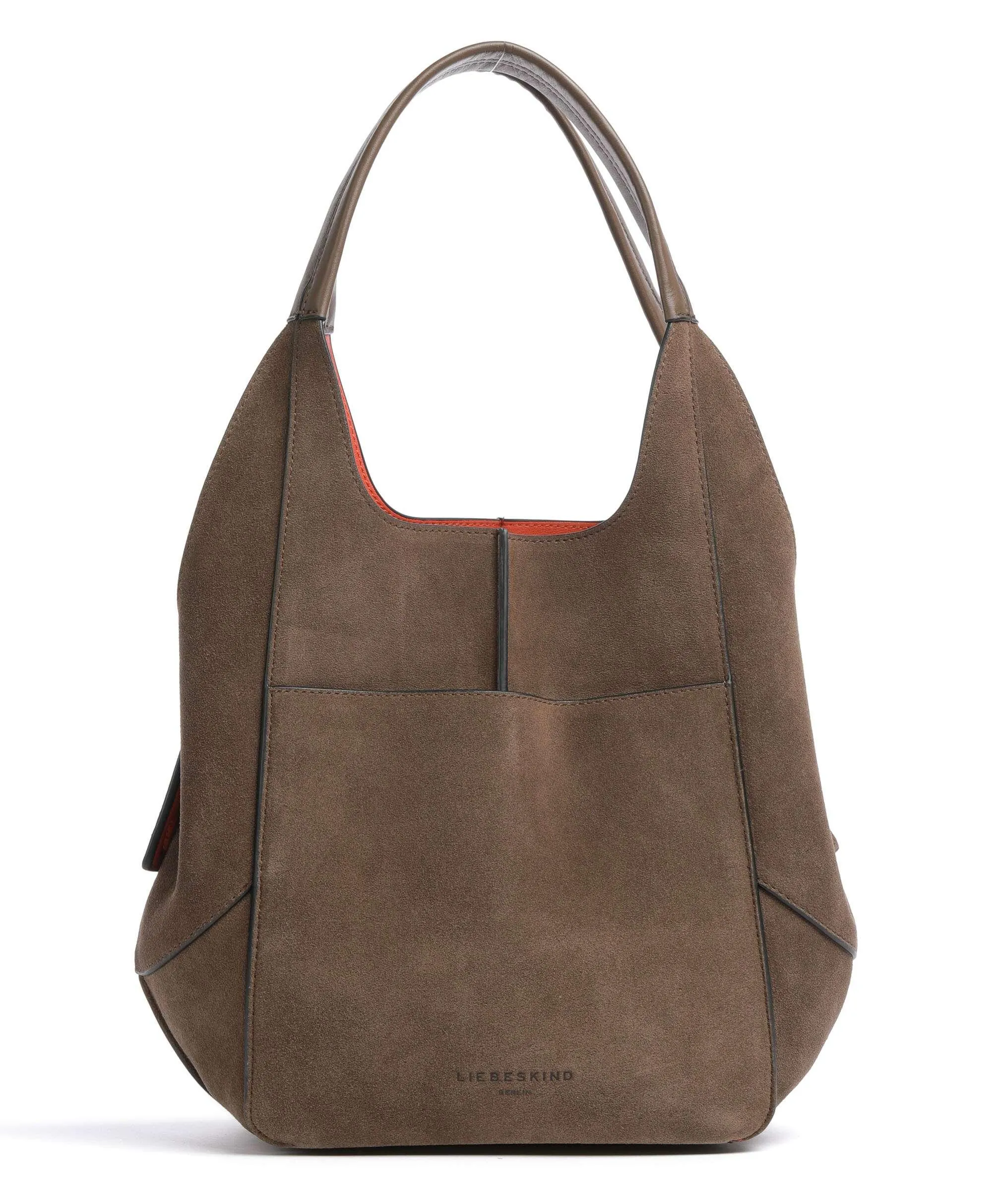  Liebeskind Lilly Hydro Suede M Borsa hobo pelle ruvida marrone scuro  