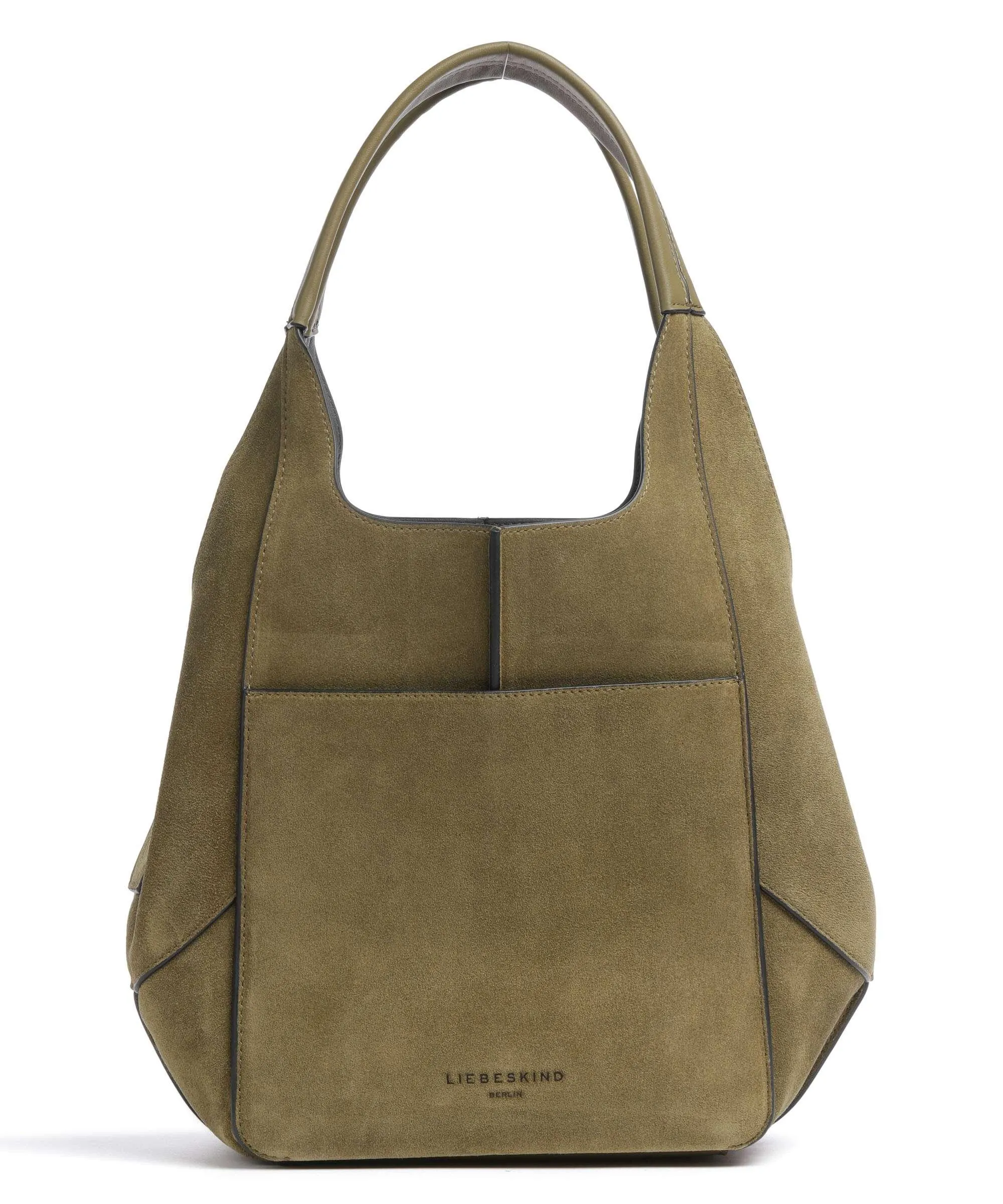  Liebeskind Lilly Hydro Suede M Borsa hobo pelle ruvida verde-oliva  