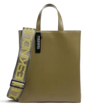  Liebeskind Paper Bag Carter M Borsa a mano pelle a grana fine verde-oliva  