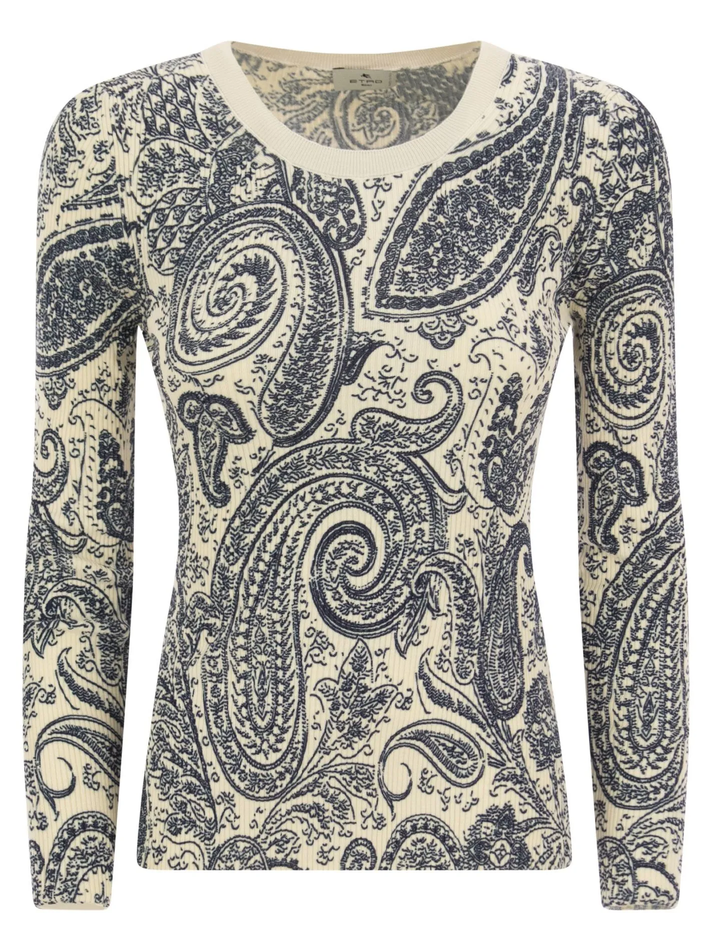 Maglia girocollo con fantasia Paisley