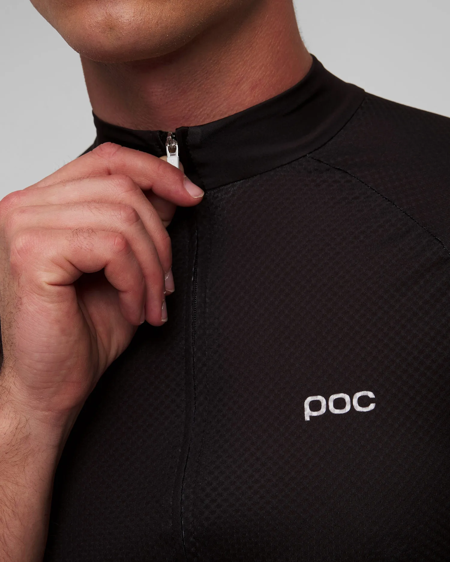 Maglietta nera da uomo POC M's Essential Road Logo Jersey 58135-8002