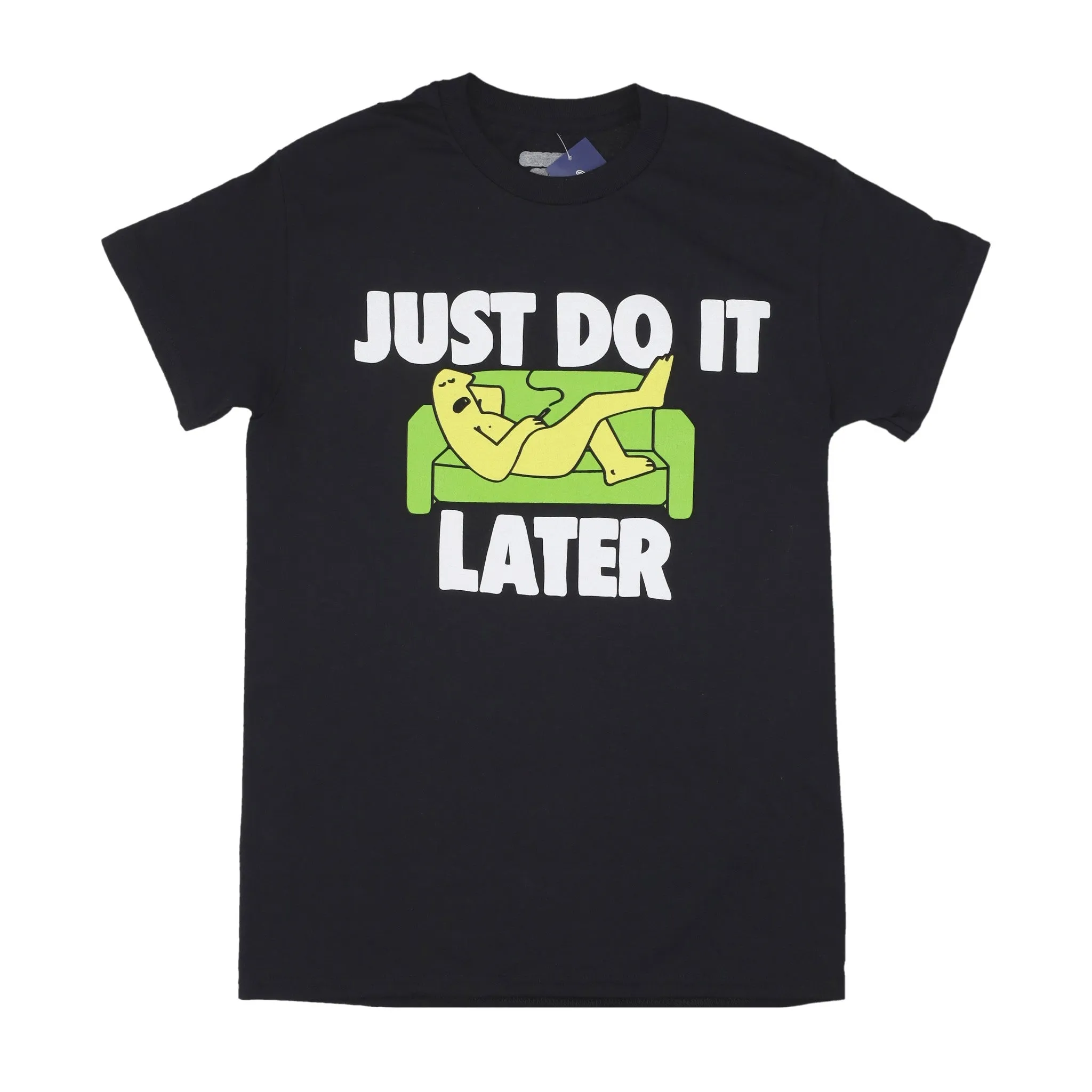 Maglietta Uomo Secret Club Just Do It Later Tee Black