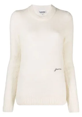 Maglione ricamato in bianco - donna