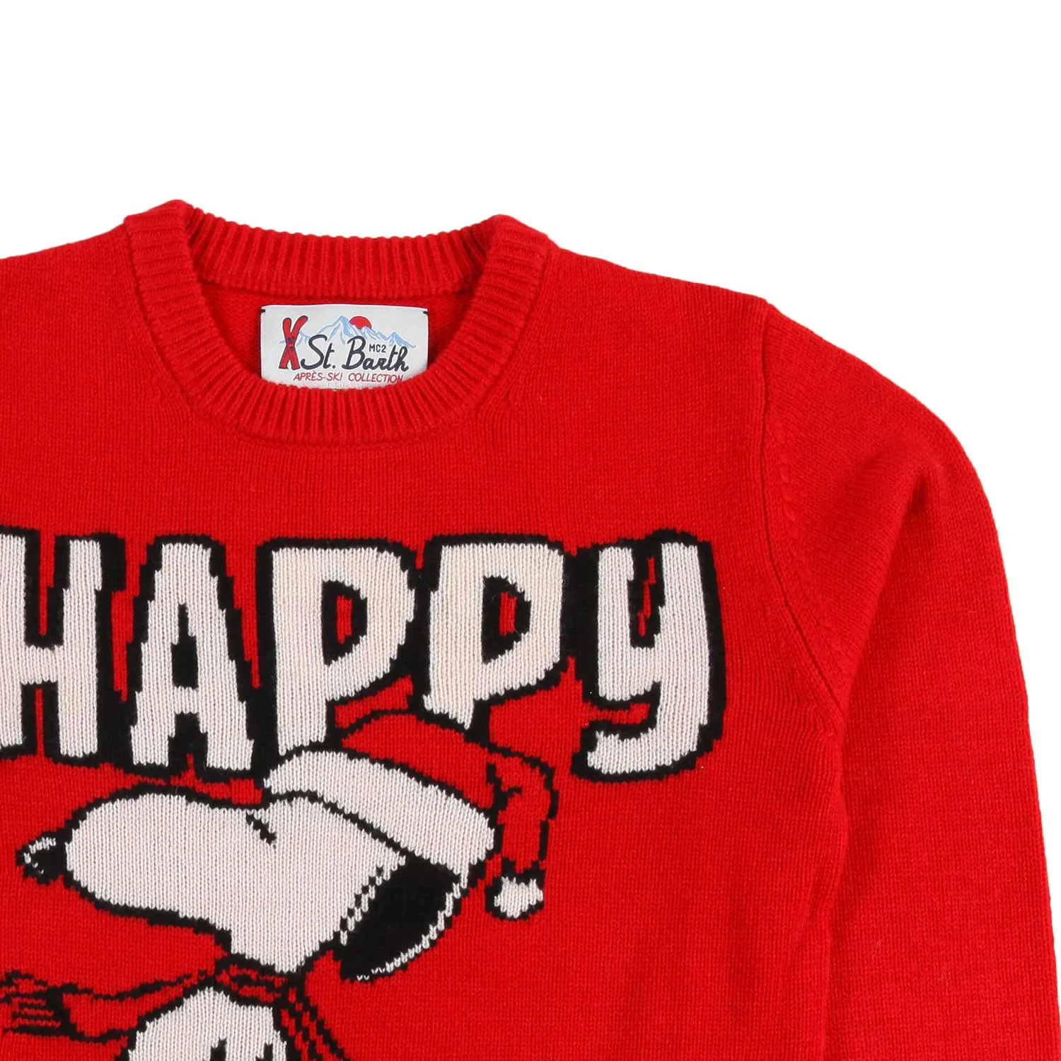 Maglione Unisex Snoopy Natalizio Rosso