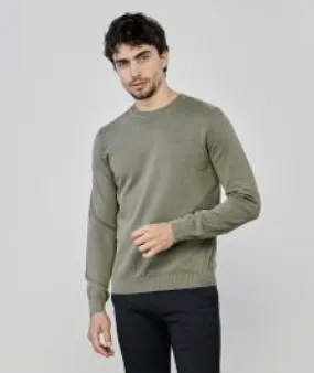 Maglione verde girocollo da uomo