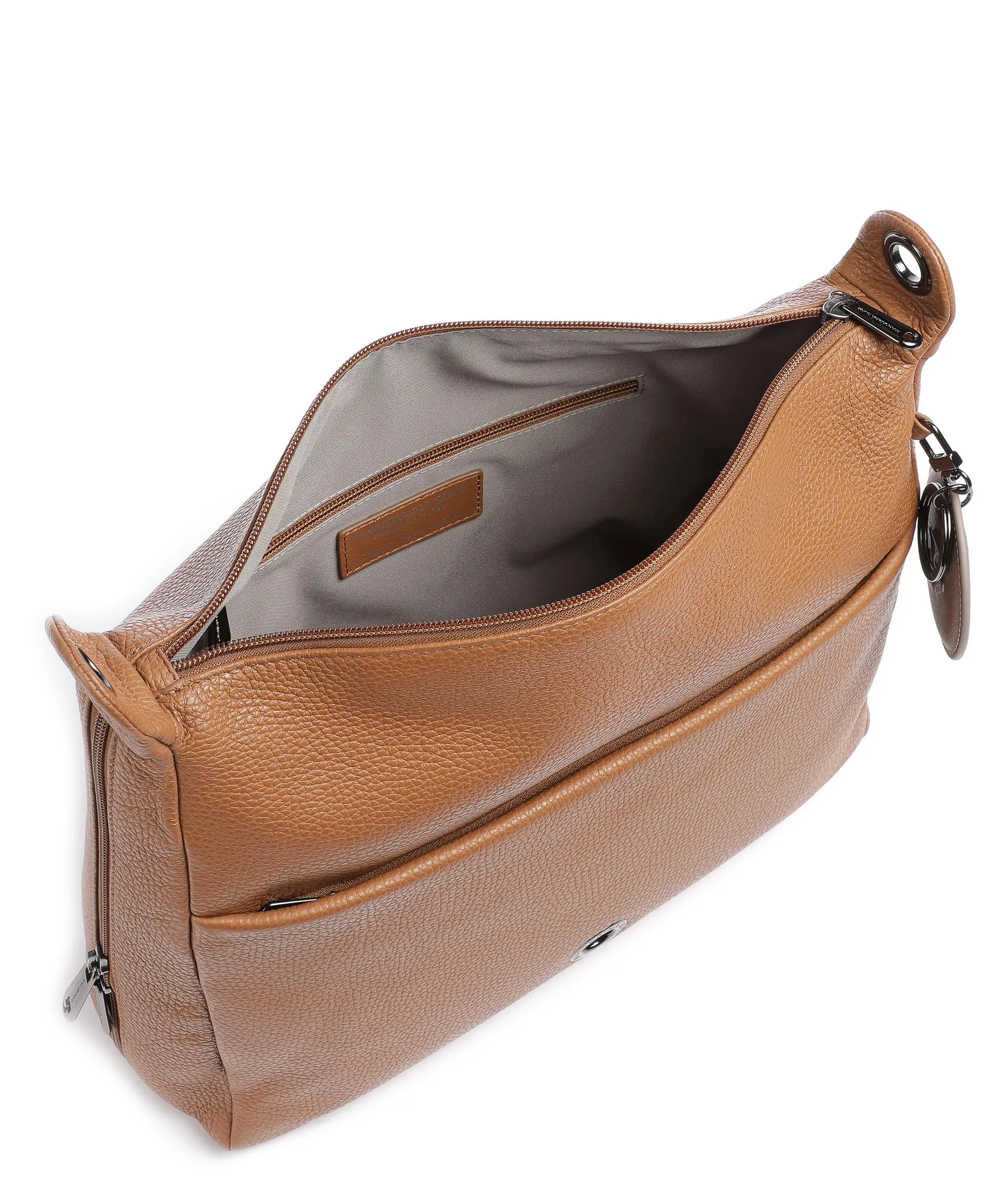  Mandarina Duck Mellow Leather Borsa a spalla pelle di vitello grana tan  