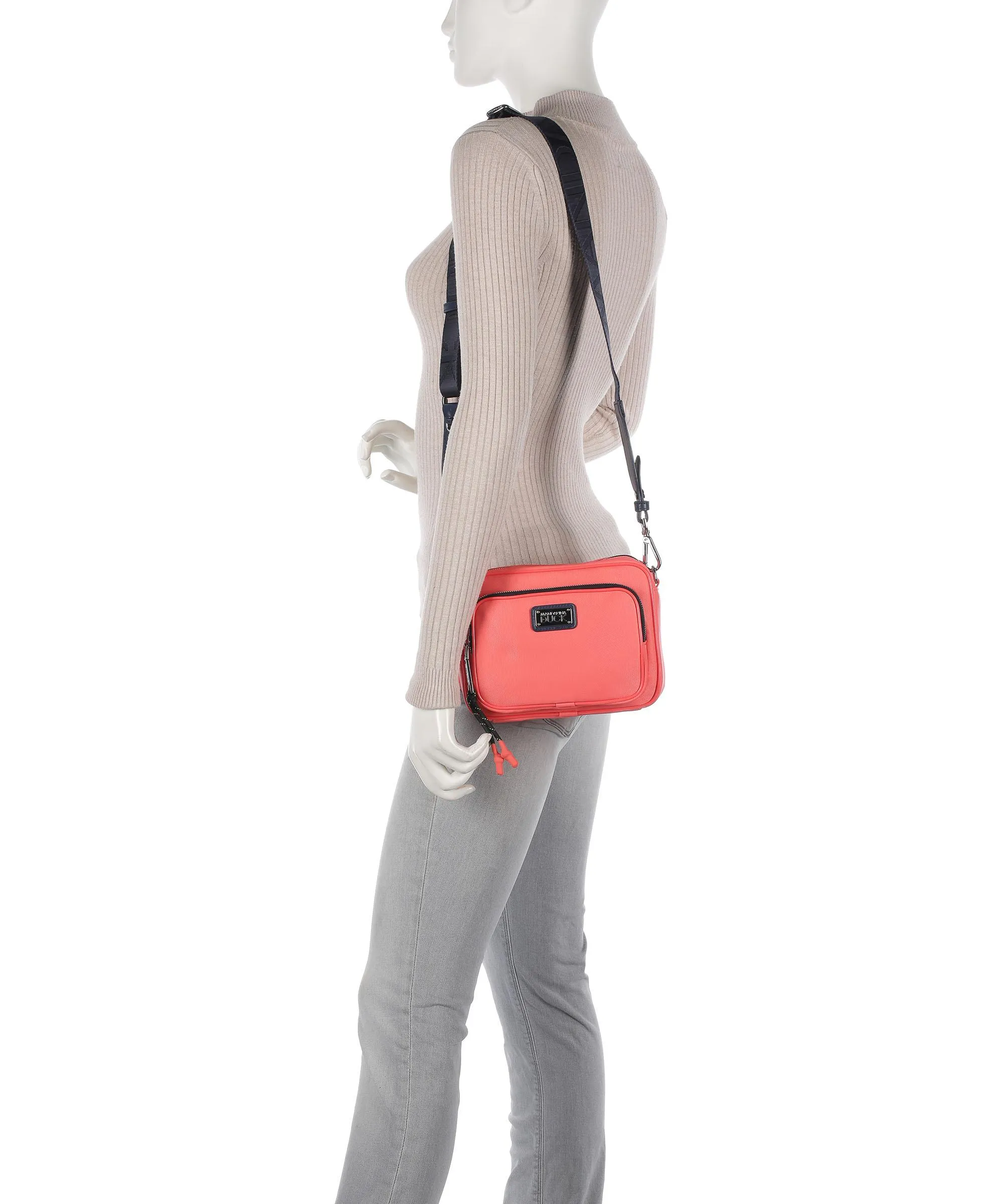  Mandarina Duck Style Borsa a tracolla nylon corallo  