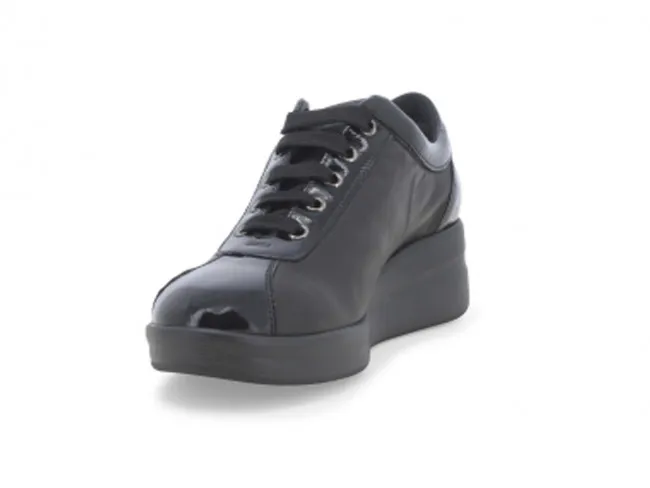 MELLUSO SCARPE IN PELLE DONNA INVERNO R25642D  SNEAKERS NERO