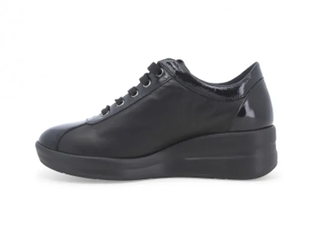 MELLUSO SCARPE IN PELLE DONNA INVERNO R25642D  SNEAKERS NERO