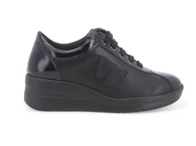 MELLUSO SCARPE IN PELLE DONNA INVERNO R25642D  SNEAKERS NERO