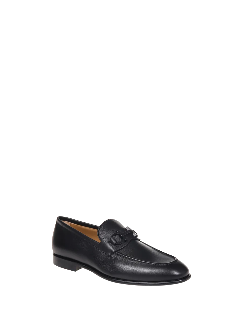 MEN FERRAGAMO BLACK CALF SKIN FOSTER LOAFER