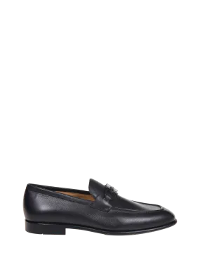 MEN FERRAGAMO BLACK CALF SKIN FOSTER LOAFER