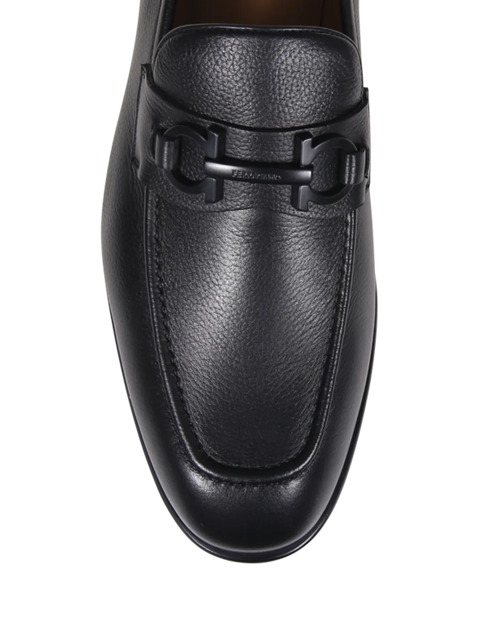 MEN FERRAGAMO BLACK CALF SKIN FOSTER LOAFER