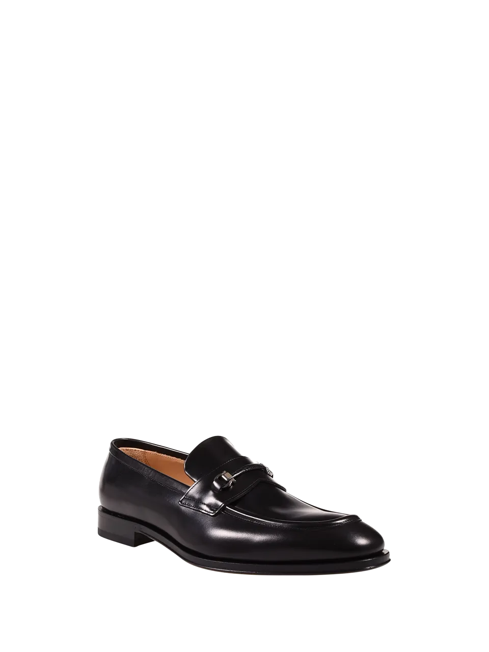 MEN FERRAGAMO BLACK LEATHER FINLEY LOAFER