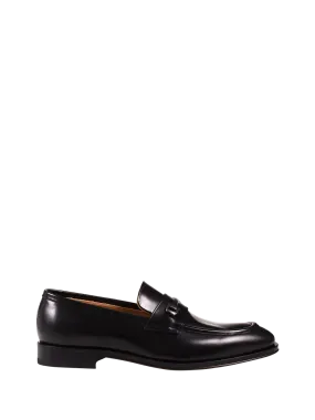 MEN FERRAGAMO BLACK LEATHER FINLEY LOAFER