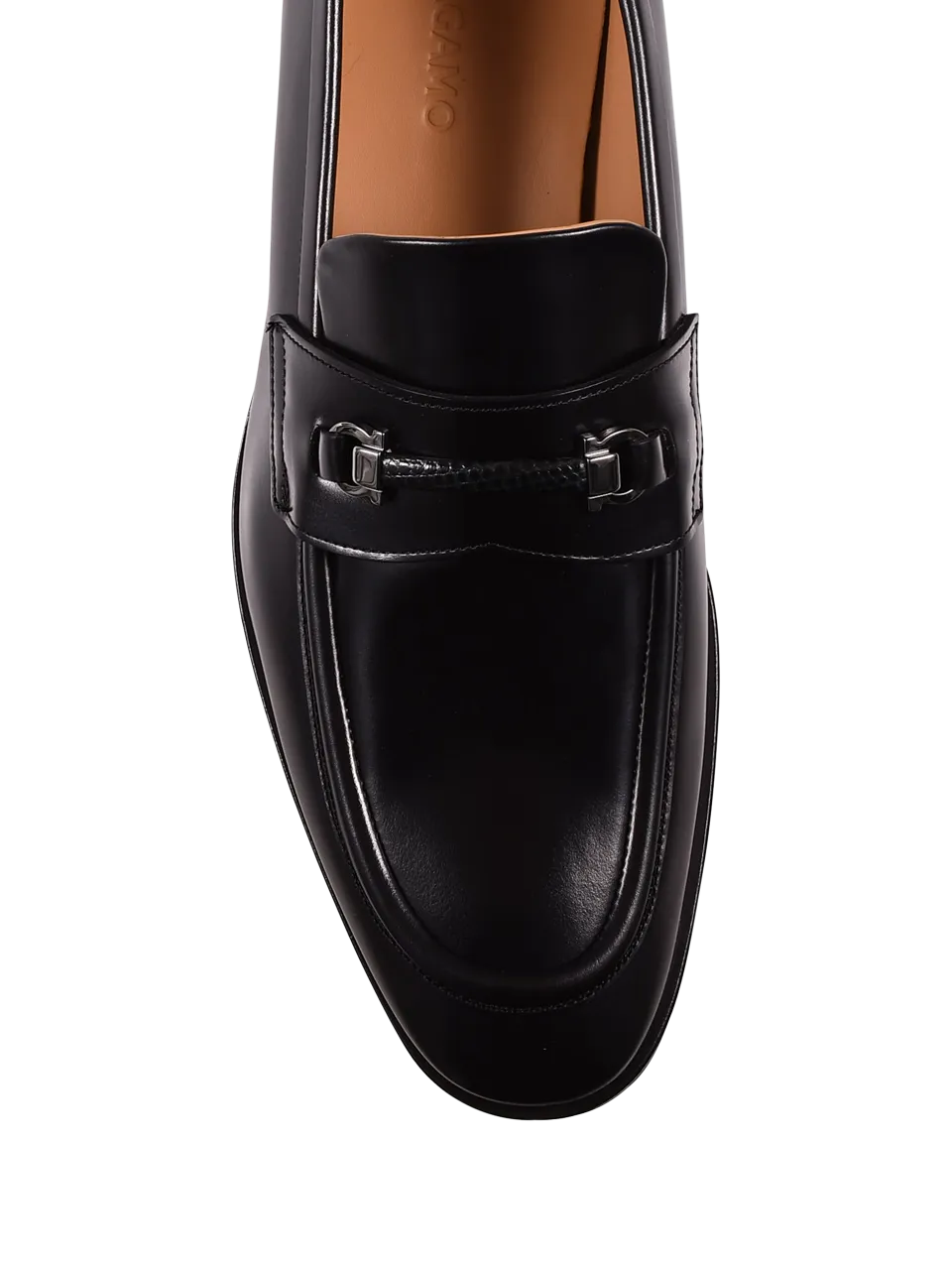 MEN FERRAGAMO BLACK LEATHER FINLEY LOAFER