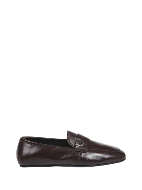 MEN FERRAGAMO BROWN CALF LEATHER DEBROS LOAFER