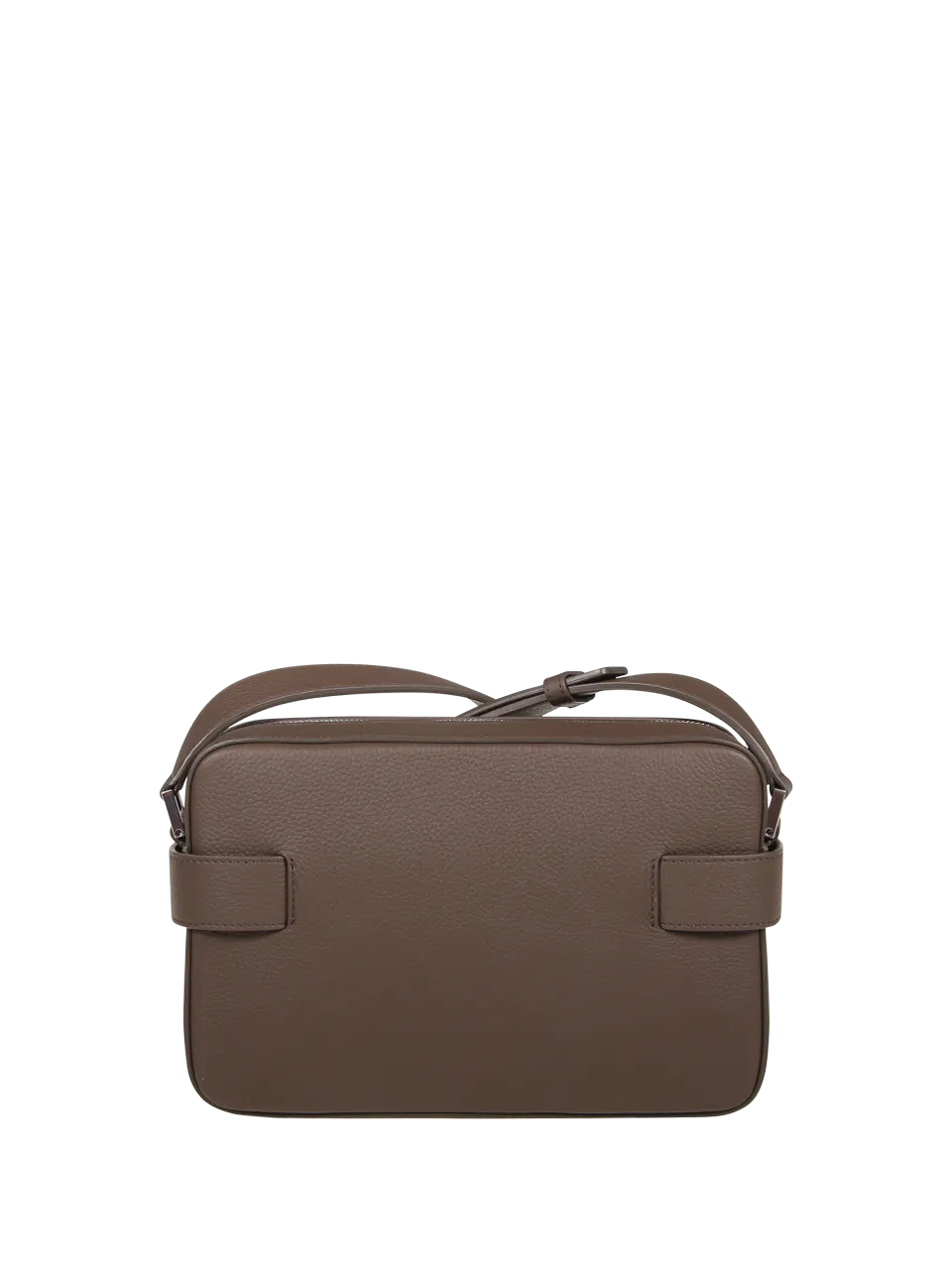 MEN FERRAGAMO BROWN CALF LEATHER TWINS24 BAG