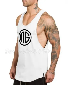 Muscleguys Brand Fitness Mens Canotta Bodybuilding Abbigliamento Palestre Camicie Slim Fit Gilet Canottiere in cotone Muscle Str