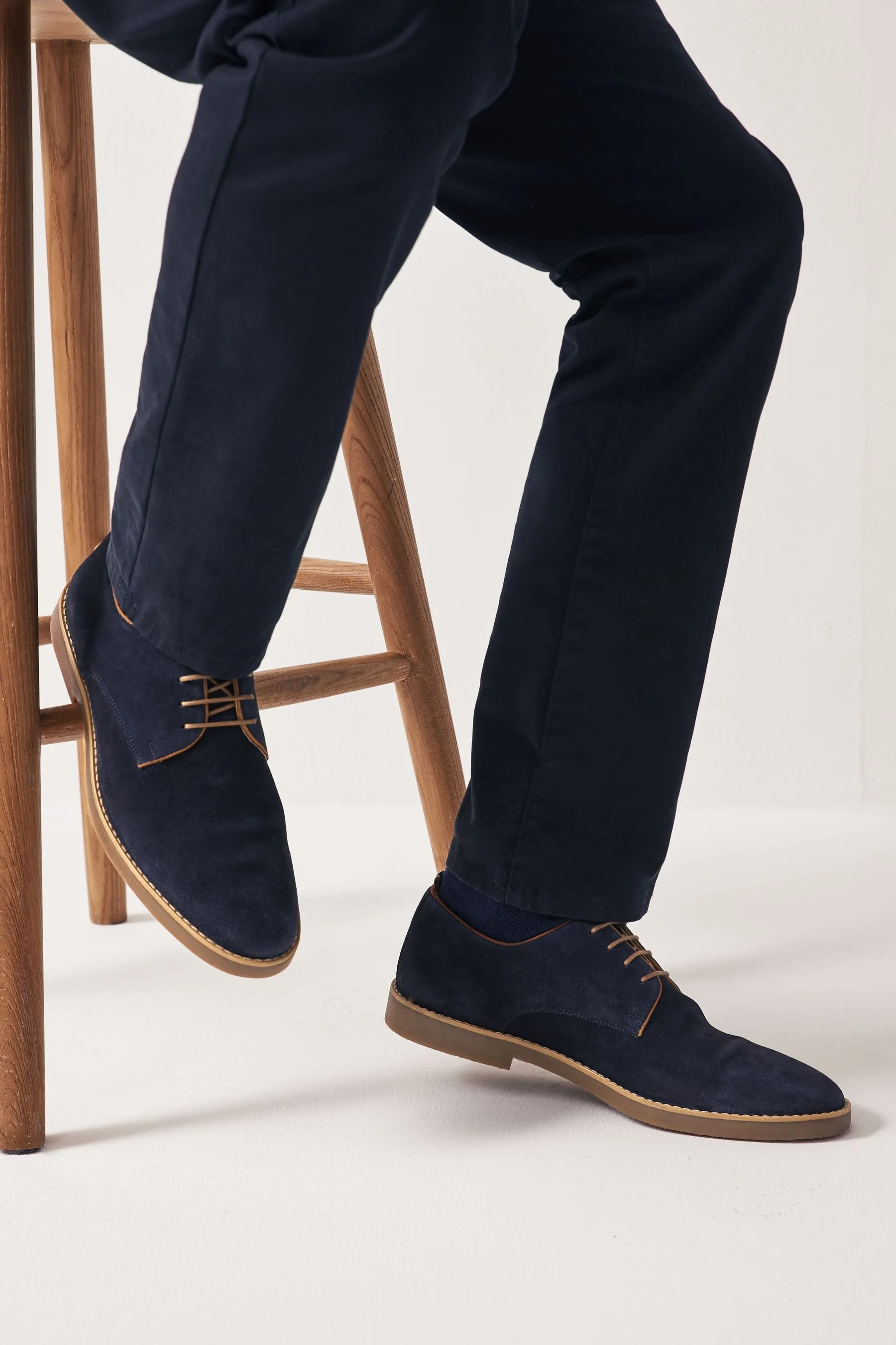 Navy  - Scarpe derby in camoscio