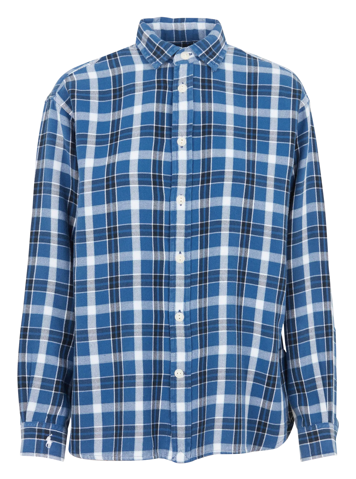  POLO RALPH LAUREN   Camicia collo classico a quadri in cotone | Blu