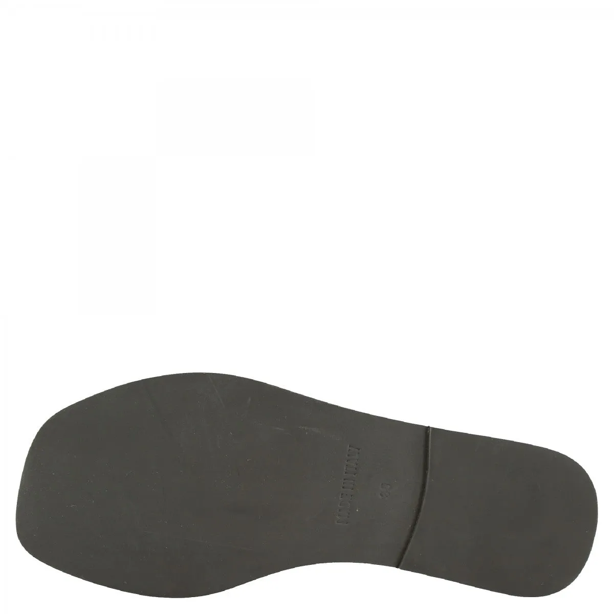 Sandali slip-on da donna fascia larga con pieghe fatti a mano in nappa nera