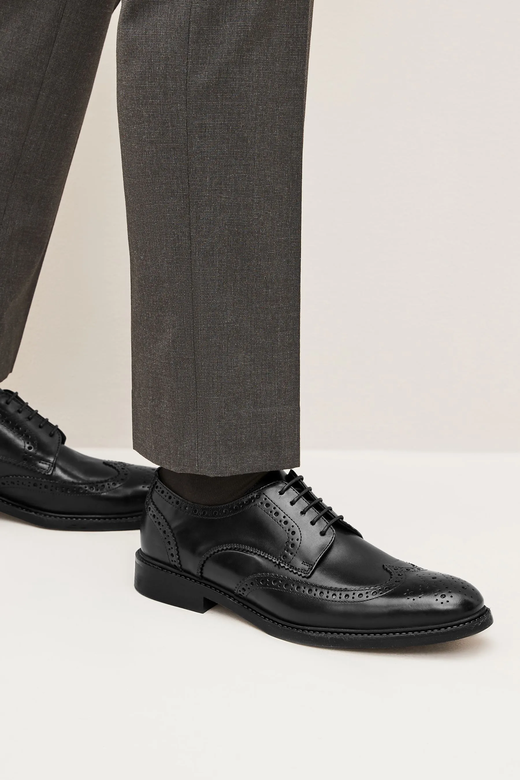 Scarpe brogue Derby in pelle