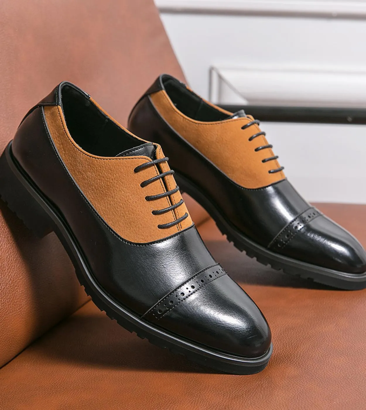 Scarpe da uomo in pelle derby nera Scarpe derby in pelle Scarpe casual da uomo derby casual Scarpe casual in pelle