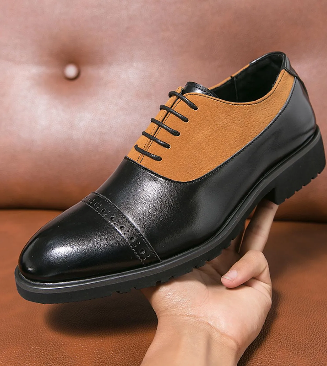 Scarpe da uomo in pelle derby nera Scarpe derby in pelle Scarpe casual da uomo derby casual Scarpe casual in pelle