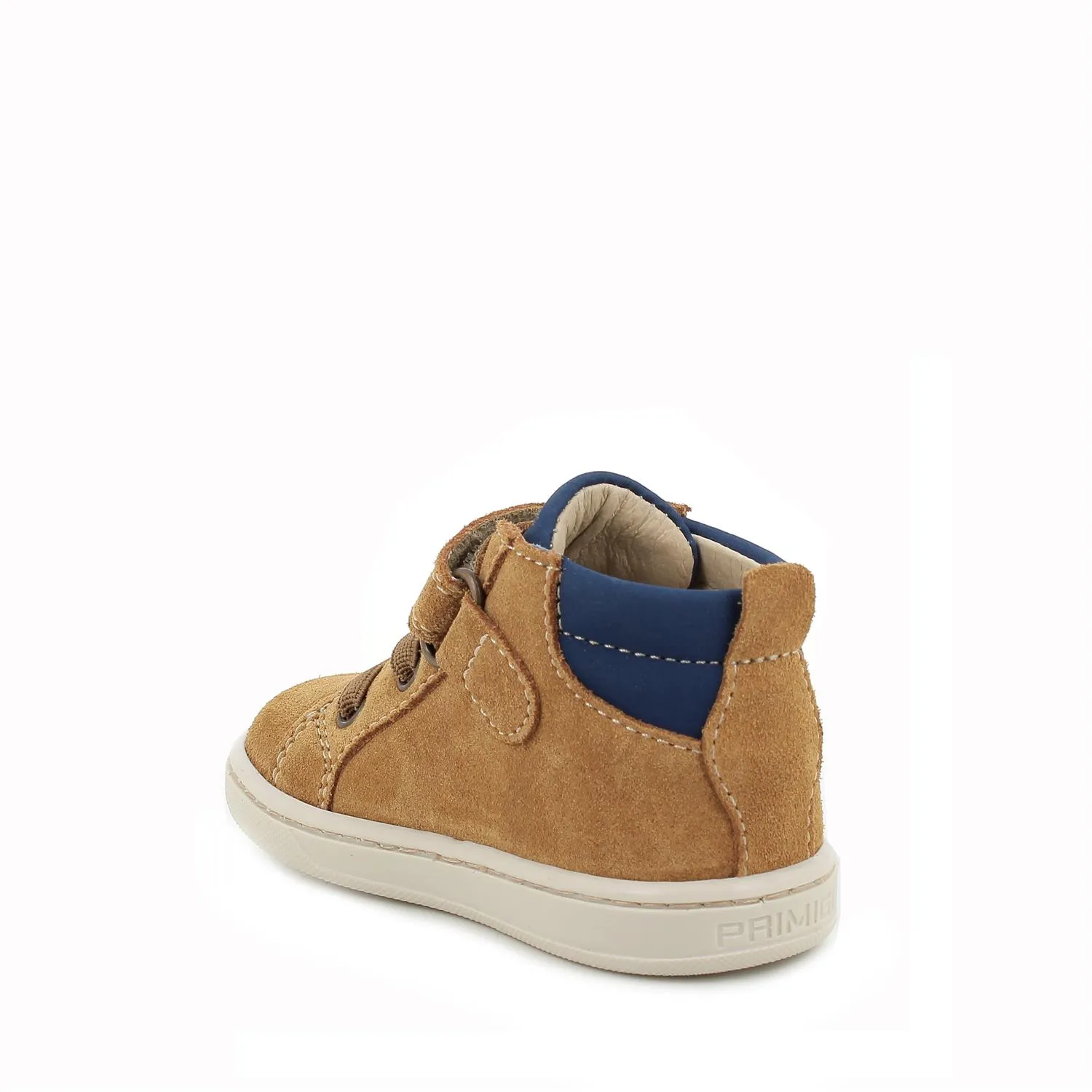 Scarpe in pelle da bambino senape-bluette            